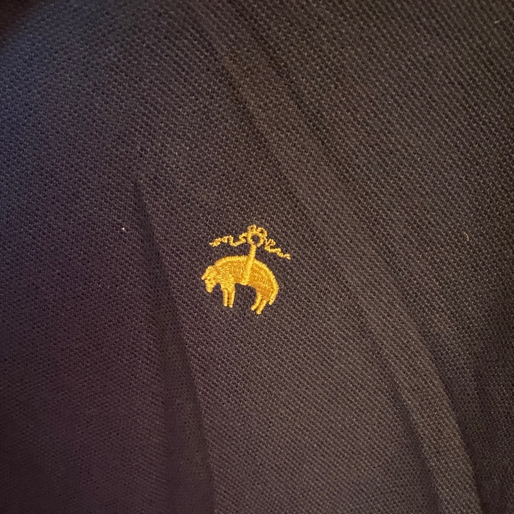 Brooks Brothers Navy Blue Polo with Gold Logo - Picture 3 of 6